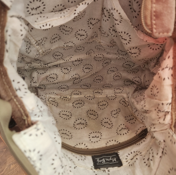 Myra Messenger Crossbody Shoulder Bag With Calf Hair And Leather Emblishment EUC - Picture 3 of 10